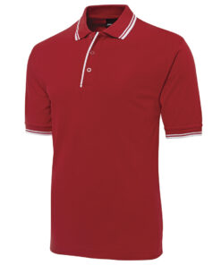 Mens Contrast Polo