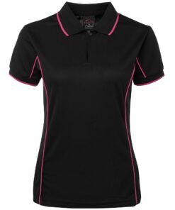 Ladies Podium Short Sleeve Piping Polo