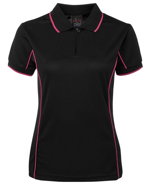 Ladies Podium Short Sleeve Piping Polo