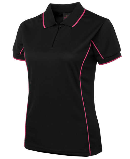 Ladies Podium Short Sleeve Piping Polo