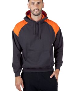 Mens Shoulder Contrast Panel Hoodie