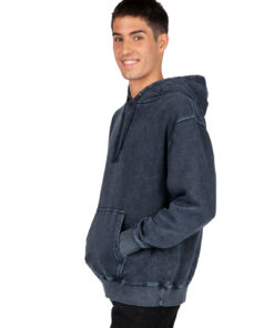 Mens Stone Washed Fleece Hoodie