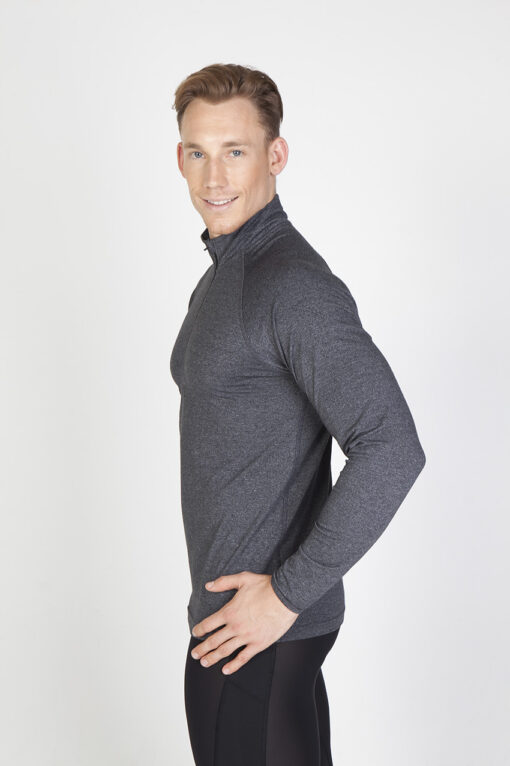 Mens Half Zip Mock Neck sport shirt