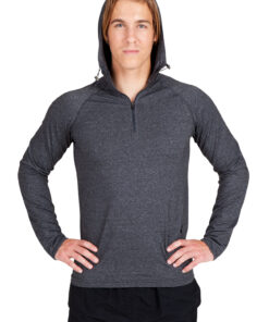 Mens Half zip Hood shirt