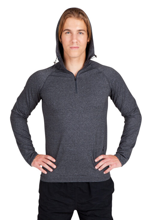 Mens Half zip Hood shirt