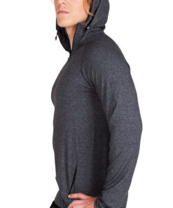 Mens Half zip Hood shirt