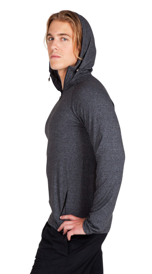 Mens Half zip Hood shirt