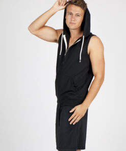 Men'S Heather Sleeveless Zip Hoodies