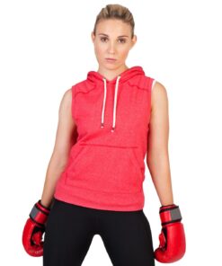 Ladies Junior Heather Sleeveless Hoodies