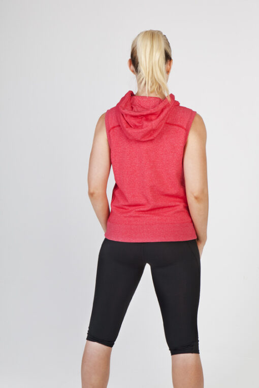 Ladies Junior Heather Sleeveless Hoodies