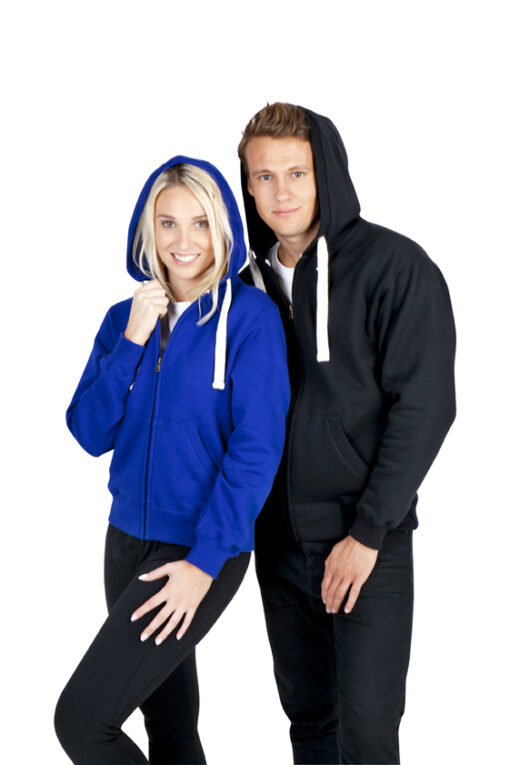 Ladies Junior Heavy Zip Fleece Hoodie