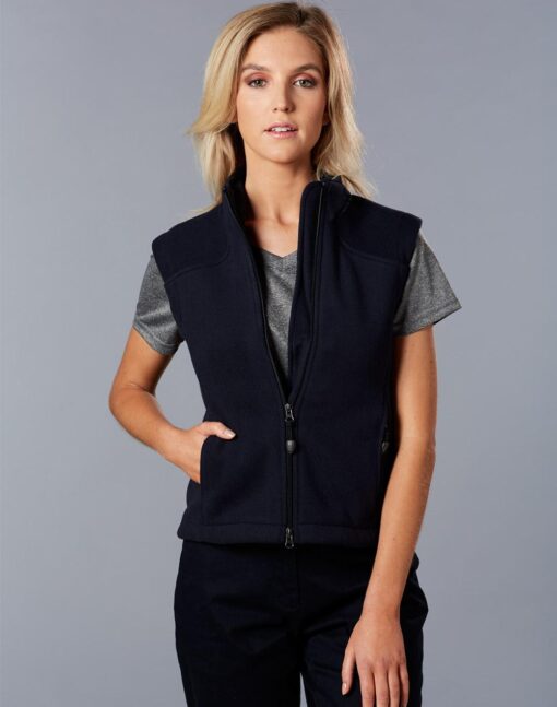 Ladies' Diamond Bonded Polar Fleece Vest