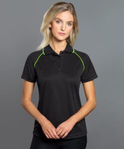 Ladies CHAMPION Cooldry Short Sleeve Contrast Polo