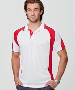 Mens ALLIANCE Cooldry Contrast Polo With Sleeve Panel