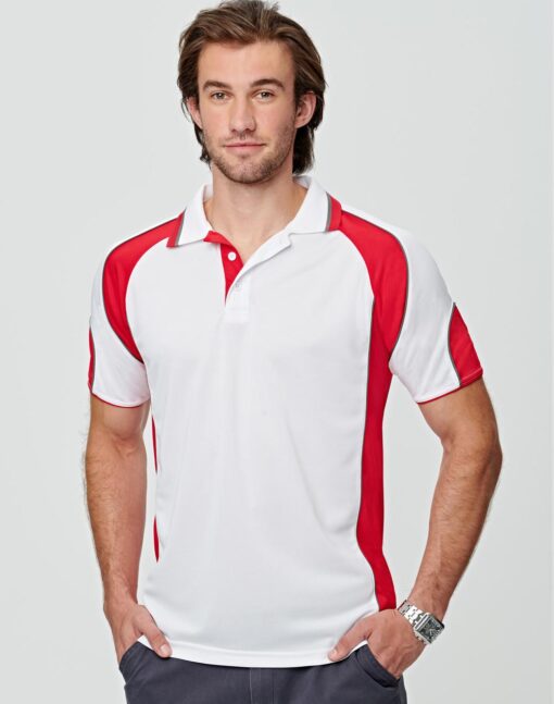 Mens ALLIANCE Cooldry Contrast Polo With Sleeve Panel