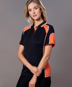 Ladies ALLIANCE Cooldry Contrast Polo With Sleeve Panel