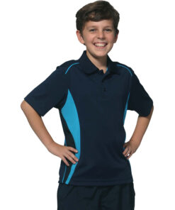 Kids CoolDry Short Sleeve Contrast Polo