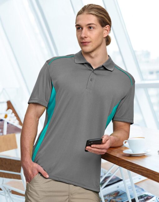 Mens CoolDry Short Sleeve Contrast Polo