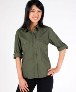 Ladies Military Long Sleeve Shirt