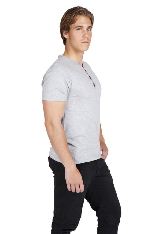 Mens Henley collar Tee