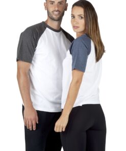 Unisex Contrast  Raglan Sleeve Tee