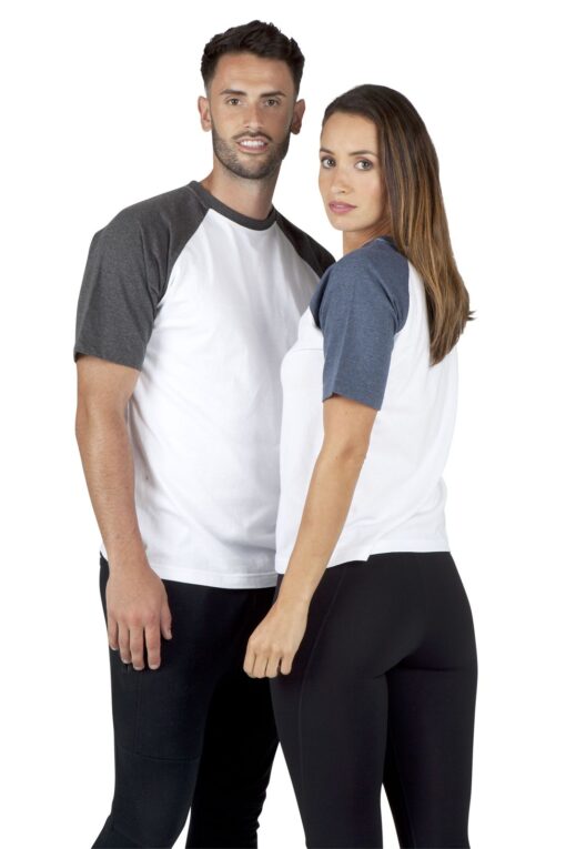 Unisex Contrast  Raglan Sleeve Tee