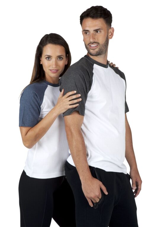 Unisex Contrast  Raglan Sleeve Tee