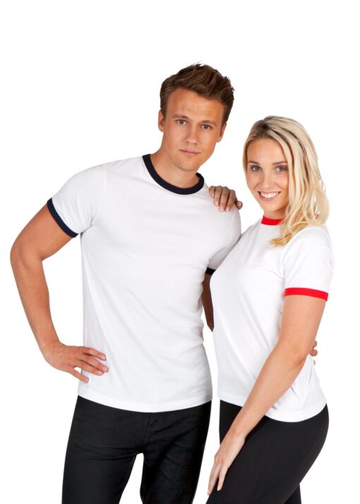 Unisex slim fit contrast Ringer Tee