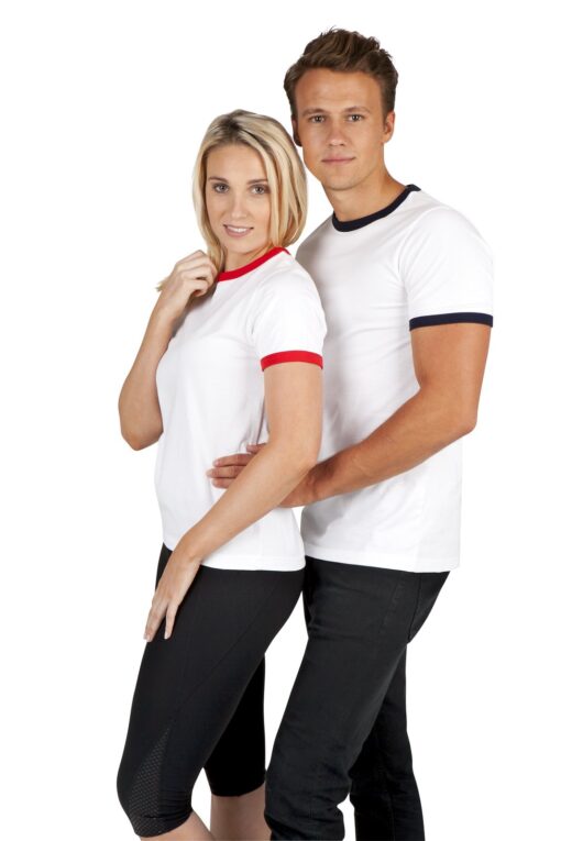 Unisex slim fit contrast Ringer Tee