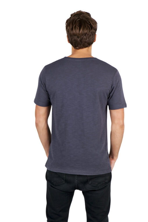 Mens Raw Cotton Wave V Neck Tee