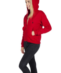 Ladies Juniors kangaroo pocket Zip Hoodies