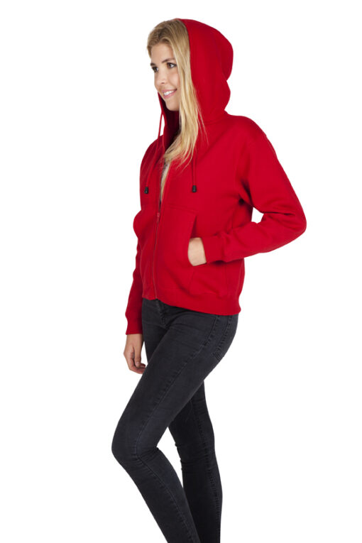 Ladies Juniors kangaroo pocket Zip Hoodies