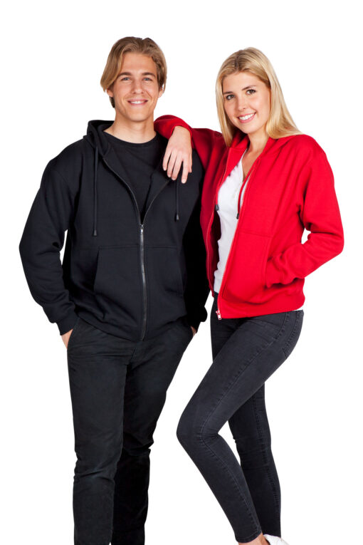 Ladies Juniors kangaroo pocket Zip Hoodies