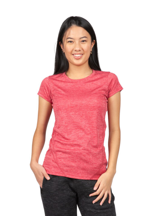 Ladies' 100% Polyester marl Tee