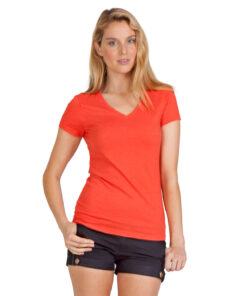 Ladies Marl V-Neck T-Shirt