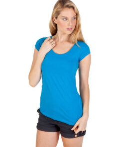 Ladies Marl Scoop Neck T-Shirt