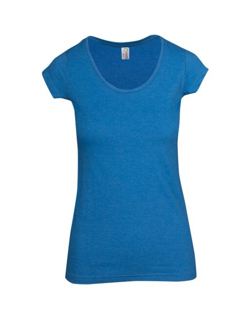 Ladies Marl Scoop Neck T-Shirt