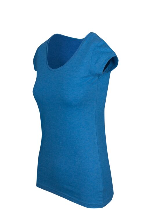 Ladies Marl Scoop Neck T-Shirt