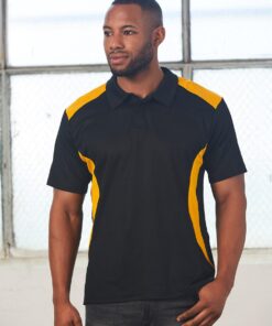 Mens Winner Contrast Short Sleeve Polo