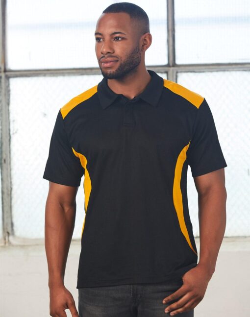 Mens Winner Contrast Short Sleeve Polo