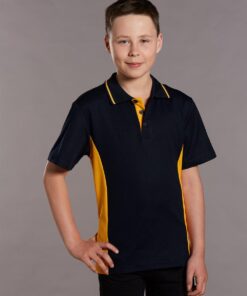 Kids Teammate Contrast Polyester Polo