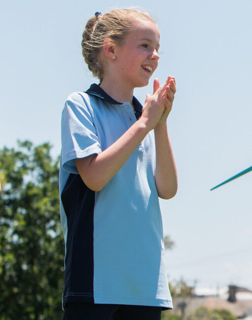 Kids Teammate Contrast Polyester Polo