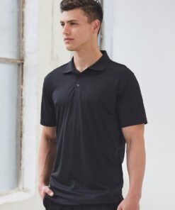 Mens 100% Polyester Icon Cooldry Textured Polo