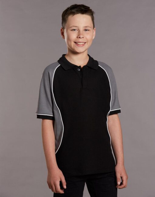 Kids Arena Tri-Colour Poly/Cotton Pique Polo