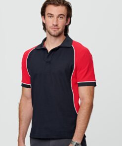 Mens Arena Tri-Colour Poly/Cotton Pique Polo