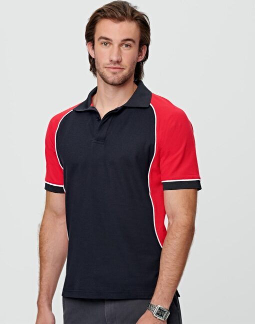 Mens Arena Tri-Colour Poly/Cotton Pique Polo