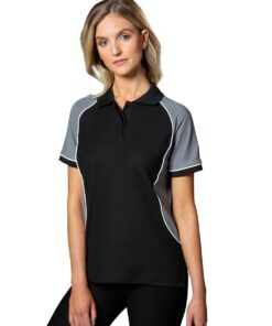 Womens Arena Tri-Colour Poly/Cotton Pique Polo