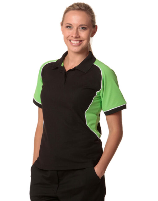 Womens Arena Tri-Colour Poly/Cotton Pique Polo