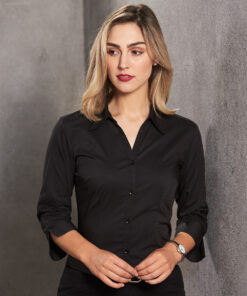 Women'S Teflon Executive 3/4 Sleeve Shirt