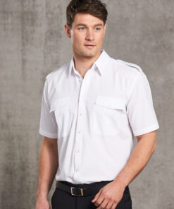 Unisex Epaulette Short Sleeve Shirt